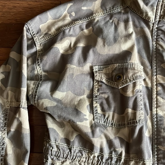 Olive Green Camo Military Cotton Anorak Jacket Coat - Picture 4 of 15